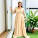 Women's Clothing Plus Size Sequined Dress Long Skirt Chiffon Flower Dress_ecoleips.com