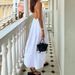 Women's Clothing Temperament Sexy Backless Sleeveless Solid Color V Neck Suspender Skirt Big Swing Dress_ecoleips.com
