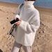 Soft & Cozy High Neck Sweater - Fluffy Faux Mink Knit Pullover For Women, Oversized Loose Fit, Warm Winter Layering Essential_ecoleips.com