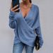 2026 New Cross Loose Outer Wear Women's Knitted Sweater_ecoleips.com