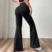 AD135 European And American Women's Clothing, New Spring/summer Solid Color High-waisted Fashion Casual Slim-fit Flared_ecoleips.com