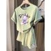Women's Summer Running Outfit Set | Breathable Short Sleeve Top & Loose Shorts (Trendy, Comfortable & Youthful Style)_ecoleips.com