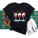 European And American Cross-border Foreign Trade Women's Clothing Christmas-themed Round-neck Printed Short-sleeve_ecoleips.com