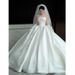 Elegant Satin Bridal Gown – Vintage Strapless A-Line Wedding Dress With Princess Sleeves & Lace Detailing – High Waist Formal Gown For Bride_ecoleips.com