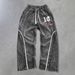 Unisex High Street Baggy Pants With Retro Dark Print - Comfortable & Stylish Streetwear For Men & Women_ecoleips.com