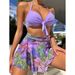 Women's Sexy Two Piece Swimsuit Set 2026 New Style European And American Print Beach Dress Swimsuit_ecoleips.com