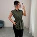 2026 European And American Fashion Loose-Fit Waist-Cinching Single-Breasted Solid Color POLO Collar_ecoleips.com