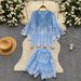 Women's French Retro Lace Two Piece Set Hollowed out Slimming High Waisted Summer Style Commuting Lazy Suit_ecoleips.com
