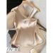 Women's Elegant Fashionable Sleeveless Top Asymmetrical Knit Satin Solid Color Summer New Versatile Commuting Top_ecoleips.com
