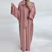 Verve Loriya 2025 Turkey Dubai Solid Color Trim Cardigan Dress Three-Piece Set LR693_ecoleips.com