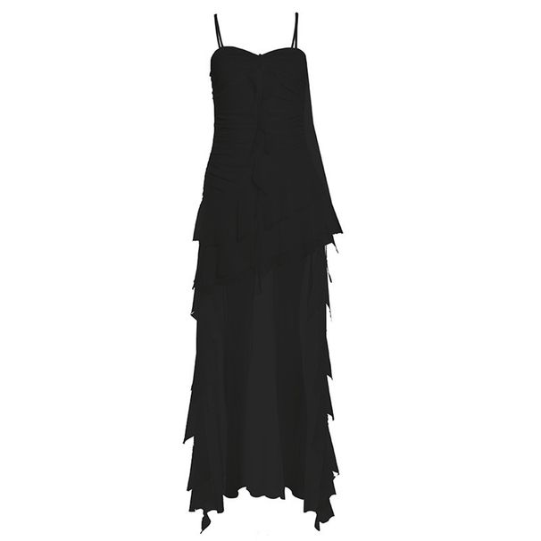 European And American Style 2024 Summer New Women's Solid Color Slim High Waist Fashion Off-Shoulder Strap_ecoleips.com