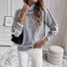 Women's Knit Sweater Long Sleeve High Neck Pullover Solid Color Loose Casual Versatile Tops_ecoleips.com