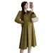 Autumn New Korean Fashion Loose Mid-Length Maternity Dress_ecoleips.com
