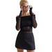 Aria Basics Aria Basics Foreign Trade Wholesale European And American Women's Fashion Autumn Winter New One-shoulder Sexy Sheer Mesh_ecoleips.com