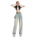 Women's Slim Wide-leg Jeans, New Spring/summer 2026 Model, High-waisted, Loose Straight-leg, Floor-length Pants, Hong_ecoleips.com