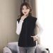 Aria Basics Double-sided Coral Vest Jacket For Women, Short-sleeved, Thickened, Warm Sweatshirt, Autumn And Winter Arctic Fleece Top_ecoleips.com