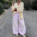 Women's Clothing Summer Loose Bubble Jogger Pants Elegant Casual Trousers American Style For Commuting Spring/Autumn Regular Fit Polyester_ecoleips.com