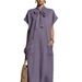 Bohemian V-Neck Belted Summer Dress – Oversized Flowy Midi Dress In Solid Colors (S-XXXL)_ecoleips.com