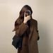 Women's Korean Style Suit Collar Woolen Overcoat High End Autumn Winter Fashion Mid Length Over The Knee Coat_ecoleips.com