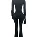 HR25053 European And American Fashion Women's Zip-up Cardigan Foldable Waist, Slightly Flared, Fleece-lined Two-piece_ecoleips.com