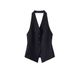 Women's Clothing Halter neck suit vest vest spring new top design niche temperament sleeveless waistcoat_ecoleips.com