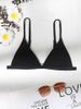 Women's Clothing Summer Split Swimsuit Solid Color Lace Up Halter High Waist Sexy Bikini Set_ecoleips.com