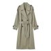 Aria Basics Aria Basics European And American Cross-border Clothing Wholesale: Women's Double-breasted Mid-length Elegant Drapey Loose Casual_ecoleips.com
