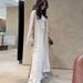 Women's Clothing Summer New Lazy Style Long Split Coat Wide Leg Trousers Casual Suit_ecoleips.com