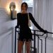 AC612 Hem Dre, Sexy Tight-Fitting Knit With Ruffled Edges, Long Sleeve, European American Style, Autumn And Winter_ecoleips.com