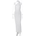 Women's Clothing Style Women's Sexy Backless Pleated Slim Sleeveless Dress Summer Elegant Ribbon Detail For Formal & Casual For Women_ecoleips.com
