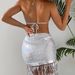 Verve Three-Piece Swimsuit With Fringe, Sexy Tight-Fitting Tie Swimwear For Women, Ins Style Hip-Wrapped Bikini Set_ecoleips.com
