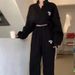 Women's Trendy Sports Suit Street Style Two Piece Set New Autumn Winter Thick Sweatshirt Loose Fitting_ecoleips.com