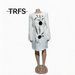 Summer New Women's Long Sleeve Dress White a Line Midi Skirt round Neck Sequin Embroidery Floral Decoration Straight Cut_ecoleips.com