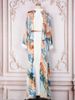 Women's Clothing Middle East New Printed Cardigan Two Piece Dress_ecoleips.com