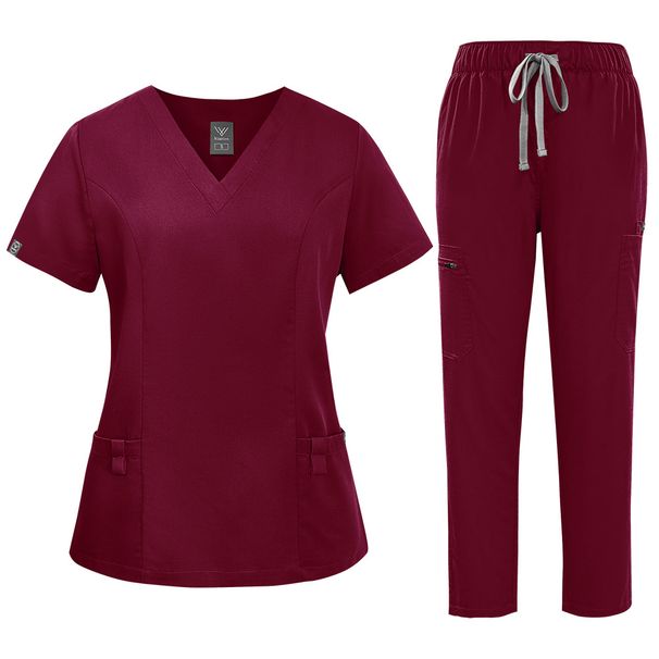 Women's Clothing Multi Color Split Suit Nurse Uniform Work Clothes Protective Clothing Professional Work Clothes Technician Clothes Brush Hand Clothes_ecoleips.com