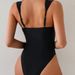 Bohemian One-Piece Swimsuit – Wide Straps With Star Metal Rings | High-Cut Leg & Full Back Coverage | Nylon-Spandex Blend (Black)_ecoleips.com