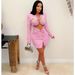 Women's Clothing Slim Fit Two Piece Set Style Sexy Solid Color Bodycon Suit With Rhinestone Heart Shaped Design For Women_ecoleips.com