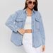 Plus Size Denim Shirt - Oversized Women's Casual Button Down Chambray Top Lightweight Loose Fit Jean Jacket For Women_ecoleips.com