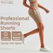 Women's Clothing High-Waisted Mini Shorts Yoga Sports Fitness Running Peach Hip Pockets No Awkward Lines Polyester_ecoleips.com