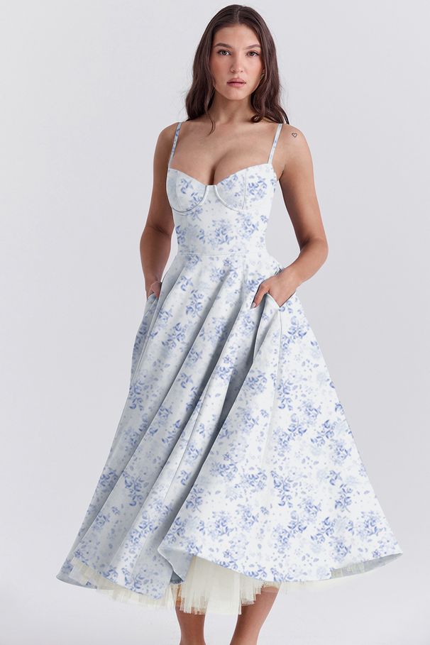 New Summer European And American High End Princess Dress French Mesh Swing Double Layer Suspender Dress Women_ecoleips.com
