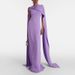 Women's Elegant Unique Design Sleeveless Shawl Style High Waisted Solid Color Dress New Style Party Wear_ecoleips.com