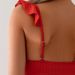 Women's Clothing Three-piece Swimsuit Long Backless Bikini With Ruffle Edge Pure Color Fashionable Women's Swimwear_ecoleips.com