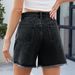 Women's High Waist Distressed Denim Shorts - Side Slit Stretch Hot Pants With Vintage Wash Casual Summer Jean Shorts For Women_ecoleips.com