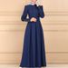 European American 2022 Goddess Style Round Neck Sleeve With Button Decoration, Simple Cuffed Sleeves, High Waist, And_ecoleips.com