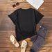 Women's Fashionable Casual Round Neck T-Shirt Summer Style Short Sleeved Cartoon Letter Biscuit Print_ecoleips.com