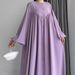 2024 New Model Abaya Middle Eastern Muslim Robe Large Hem Fashionable Elegant Dress_ecoleips.com