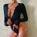 In-stock European And American Autumn Women's Clothing, Sexy Hot Girl Long-sleeve T-shirt, Solid Color, Lace-up,_ecoleips.com