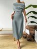 Women's Clothing Women's Trendy Satin Dress Style Long Tight Fit Summer Dress For Formal & Casual For Women_ecoleips.com