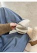 Fleece Thickened Jeans Women's Pants Autumn And Winter High Waist Drape Loose Wide-leg Pants Straight-leg Pants_ecoleips.com