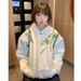 Women's Retro Embroidered Hooded Sweatshirt Casual Lazy Style Fleece Lined Thickened Men's Hoodie Heavy Duty Machine Embroidered for Autumn And Winter_ecoleips.com